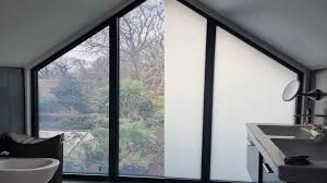 Smart window technology demonstration showing tint control